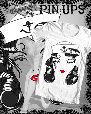 Threadless submission: Pin-up t-shirt